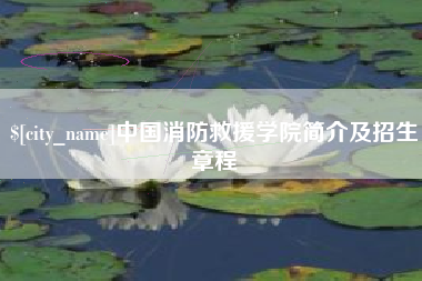 乐山中国消防救援学院简介及招生章程