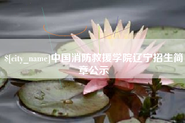 乐山中国消防救援学院辽宁招生简章公示