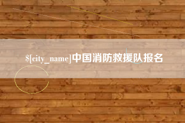 乐山中国消防救援队报名