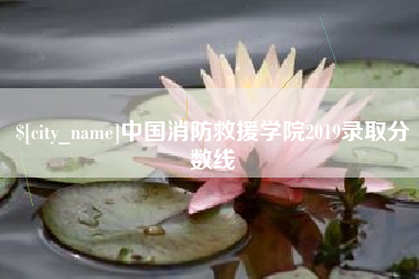 乐山中国消防救援学院2019录取分数线
