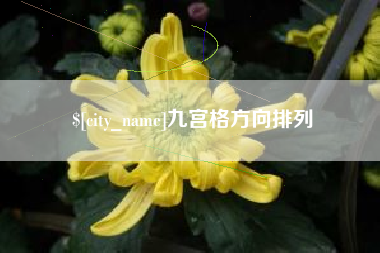 乐山九宫格方向排列