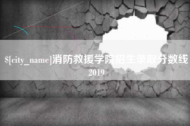 乐山消防救援学院招生录取分数线2019