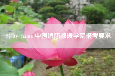 乐山中国消防救援学院报考要求
