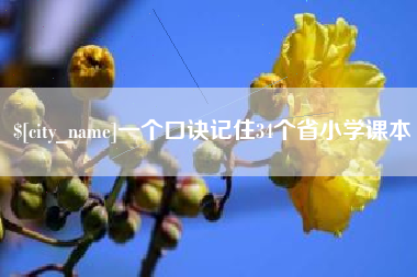 乐山一个口诀记住34个省小学课本