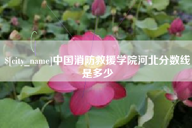 乐山中国消防救援学院河北分数线是多少