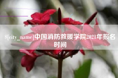 乐山中国消防救援学院2021年报名时间