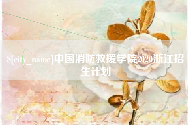 乐山中国消防救援学院2020浙江招生计划