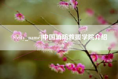 乐山中国消防救援学院介绍