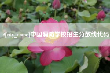 乐山中国消防学校招生分数线代码