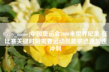 乐山中国奥运会5000米世界纪录-在比赛关键时刻需要运动员能够迅速加速冲刺