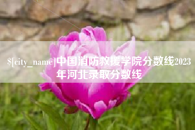 乐山中国消防救援学院分数线2023年河北录取分数线