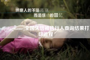 乐山全国失信被执行人查询结果打印流程