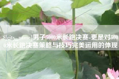 乐山男子5000米长跑决赛-更是对5000米长跑决赛策略与技巧完美运用的体现