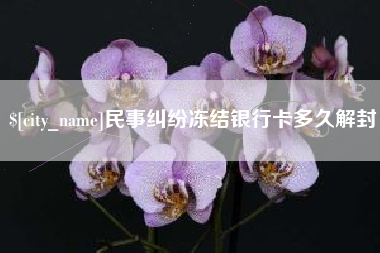 乐山民事纠纷冻结银行卡多久解封