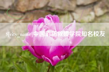 乐山中国消防救援学院知名校友