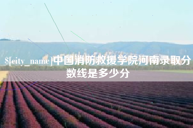 乐山中国消防救援学院河南录取分数线是多少分