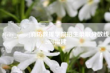 乐山消防救援学院招生录取分数线2020福建