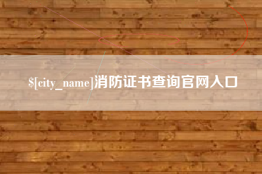 乐山消防证书查询官网入口