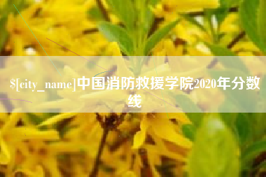 乐山中国消防救援学院2020年分数线