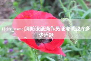 乐山消防设施操作员证考试题库多少道题