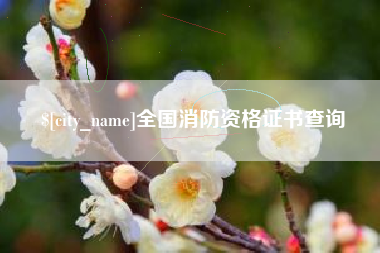 乐山全国消防资格证书查询