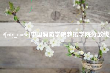乐山中国消防学院救援学院分数线