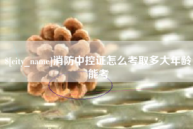 乐山消防中控证怎么考取多大年龄能考